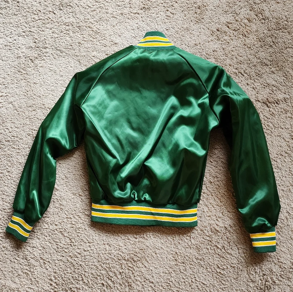 NOS Vintage 90s Oakland A's Chalk Line Satin - Picture 2 of 4
